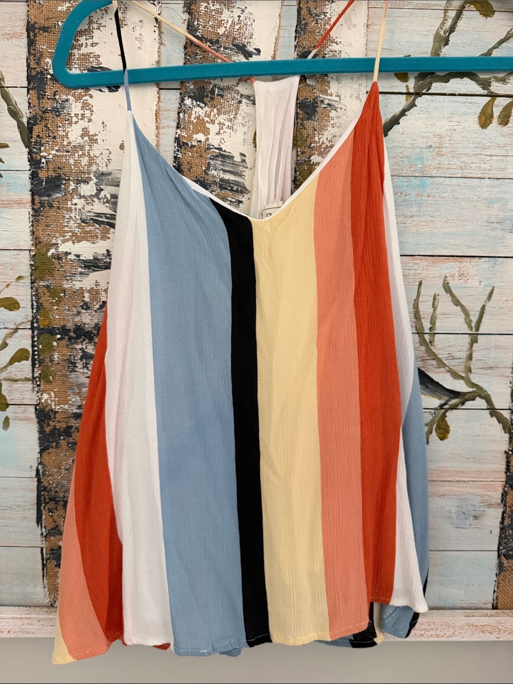 Style Rack Multicolor Striped Spaghetti Strap Camisole